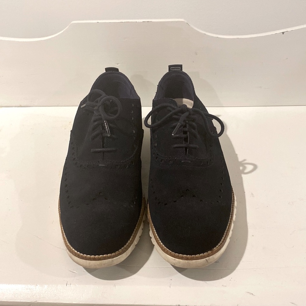 Cole Haan zero grand Oxford wingtip navy blue 9M